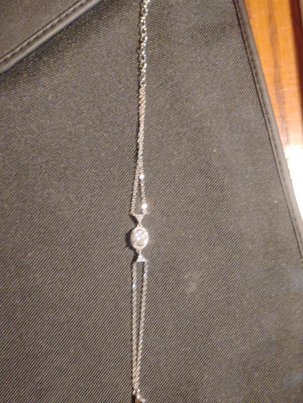 Delicate Sterling Silver Adjustable Bracelet with  Accent